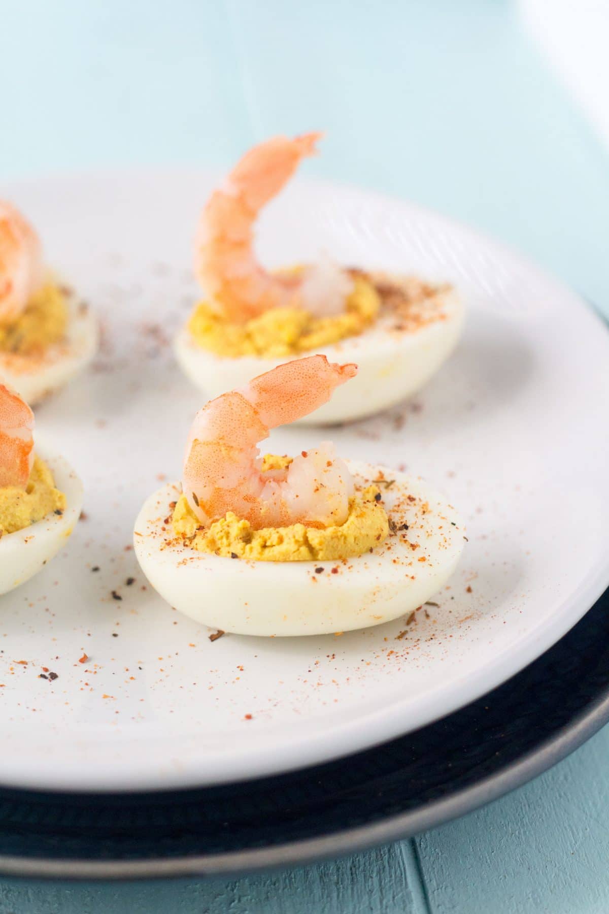 Cajun Shrimp Healthy Deviled Eggs Paleo Friendly