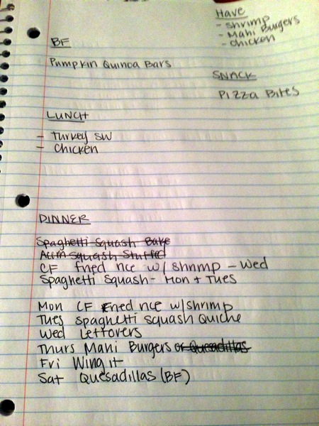 Meal plan