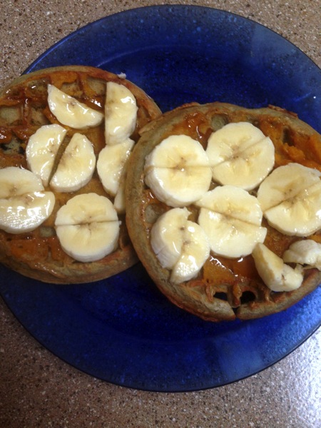 Waffles with pumpkin and sunbutter