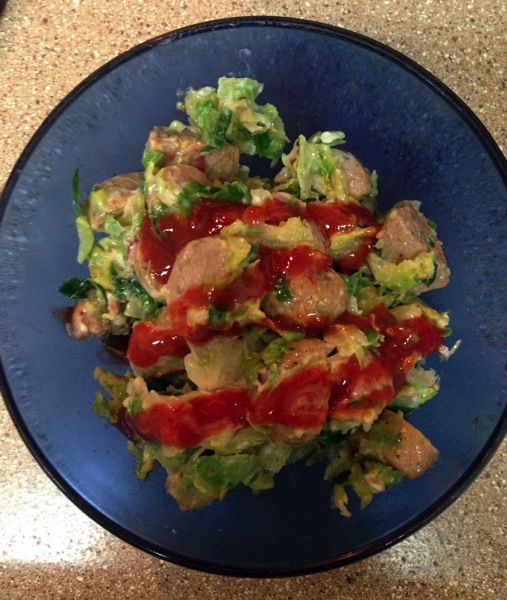 Brussel sprouts and chicken