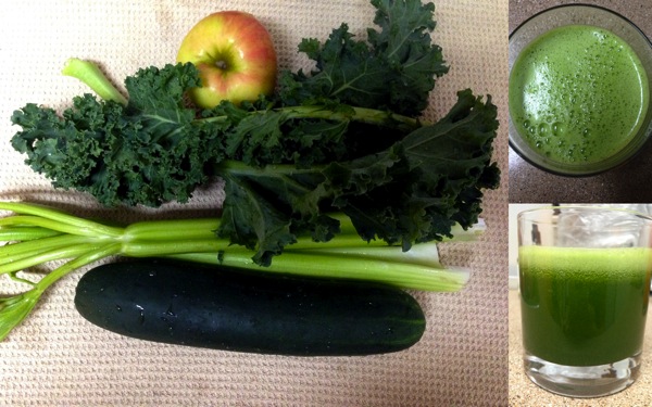 Green juice collage
