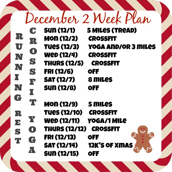 December Part One Workout Plan