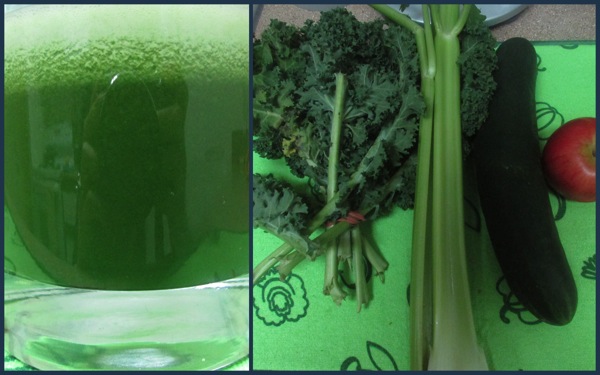 Green juice collage