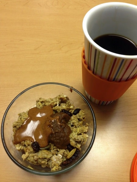 Pumpkin pie scramble + coffee