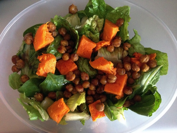 Roasted chickpea  sweet potato salad