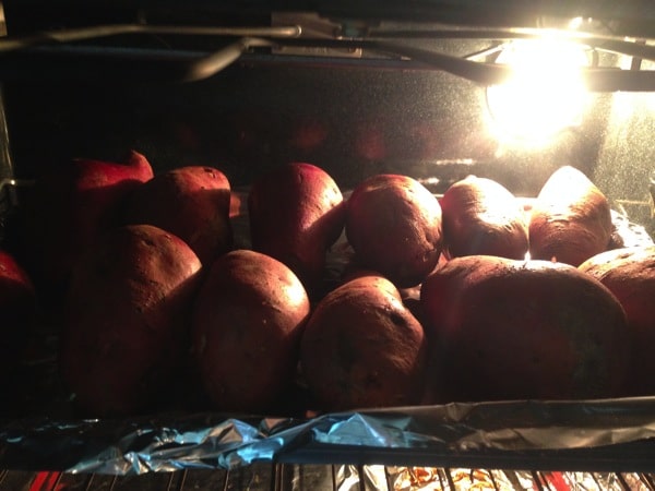 Roasted sweet potatoes
