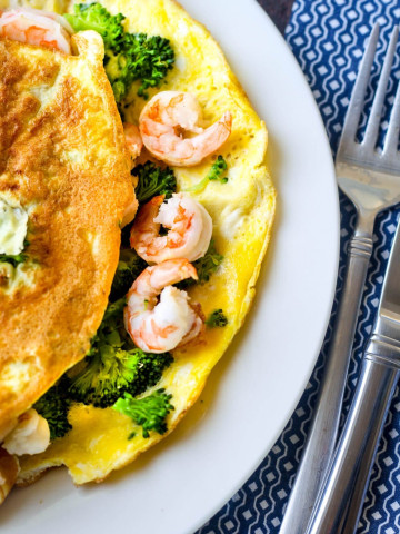 Shrimp & Broccoli Omelet