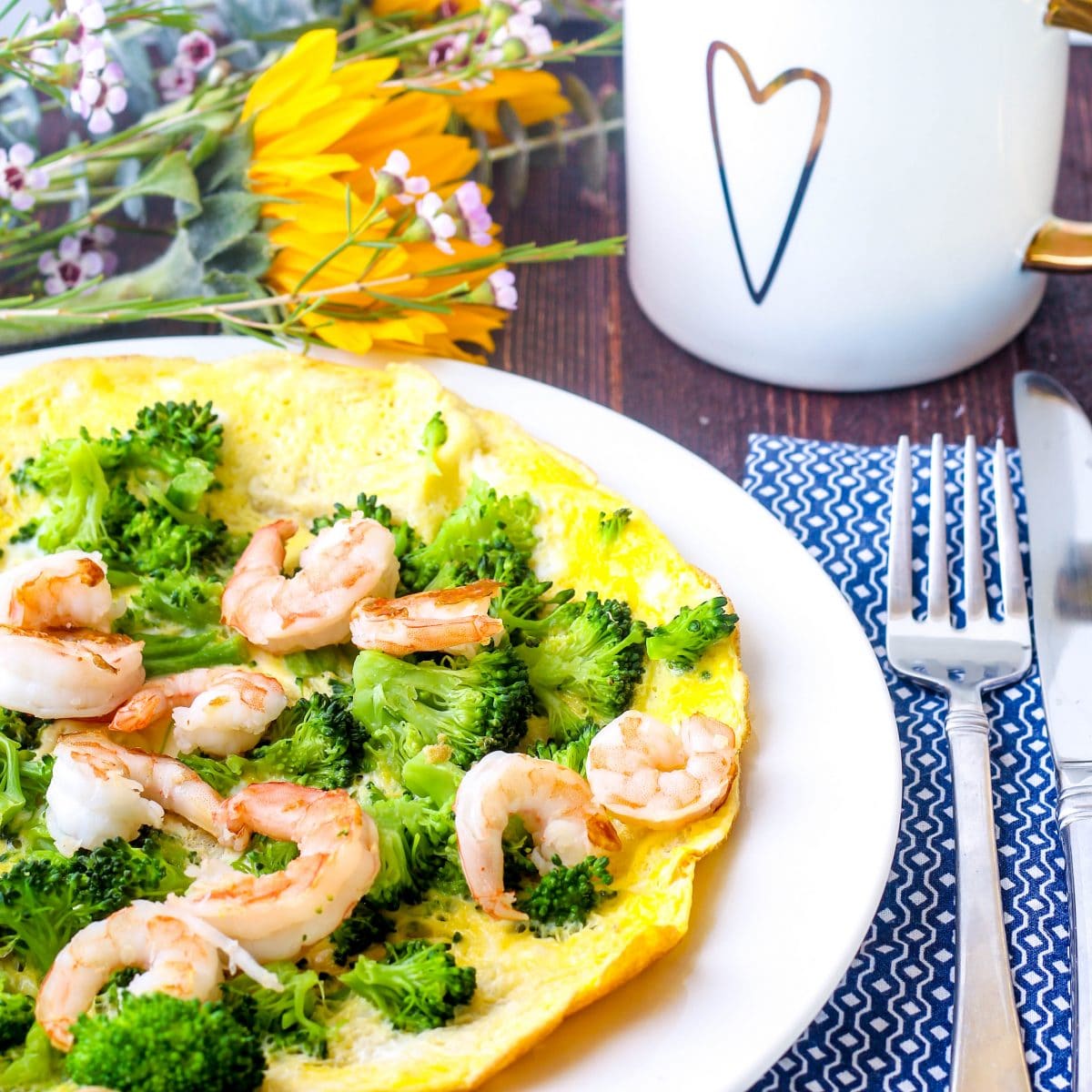 Shrimp & Broccoli Omelet 