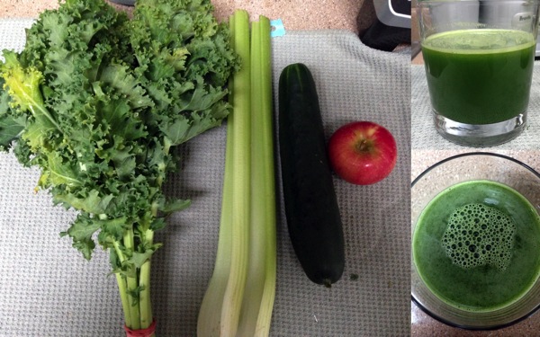 Green juice collage