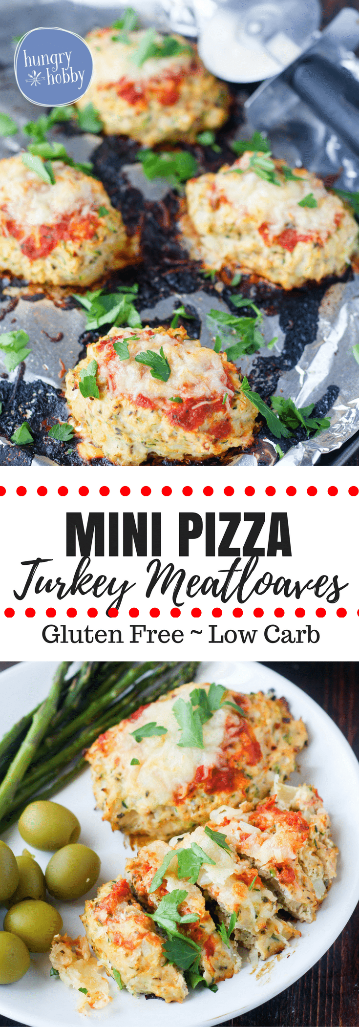 Pizza Mini Turkey Meatloaves (Gluten Free, Low Carb)