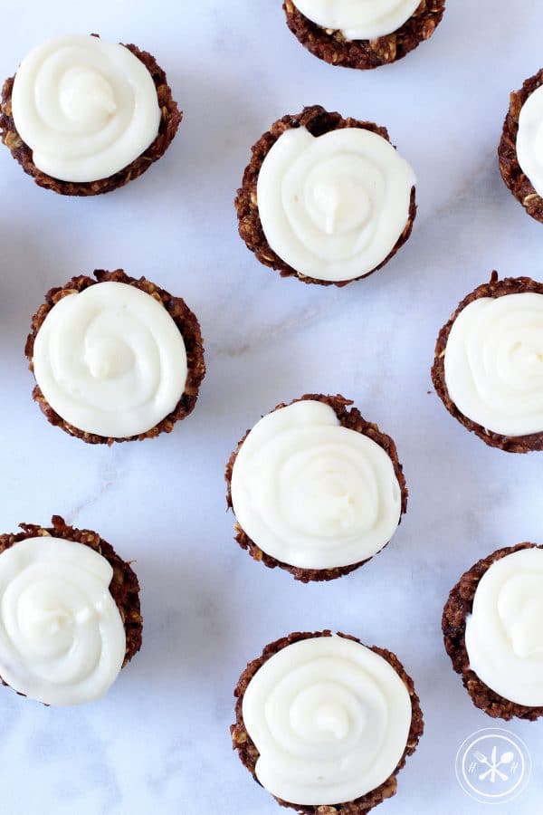 Healthy Gluten Free Carrot Cake Quinoa Muffins with Frosting