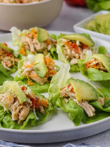 Slow Cooker Thai Chicken Lettuce Wraps