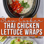 slow cooker thai chicken lettuce wraps