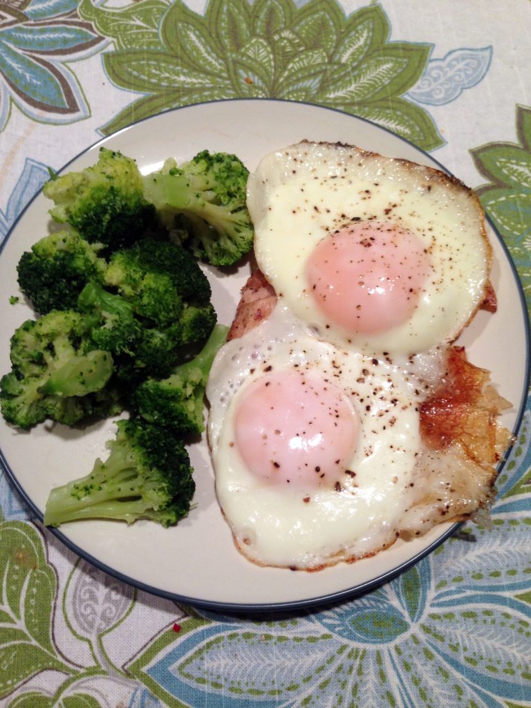 eggs, chicken, broccoli