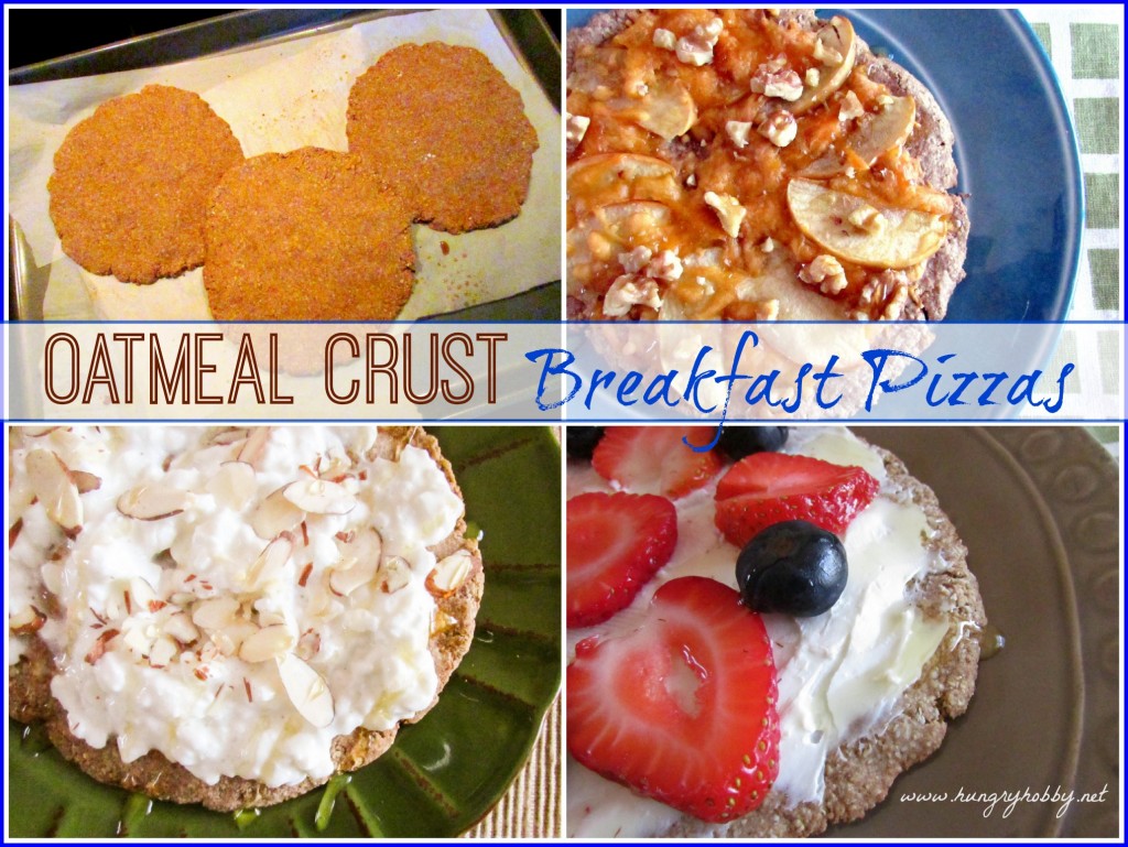 Oatmeal Crust Breakfast Pizzas www.hungryhobby.net