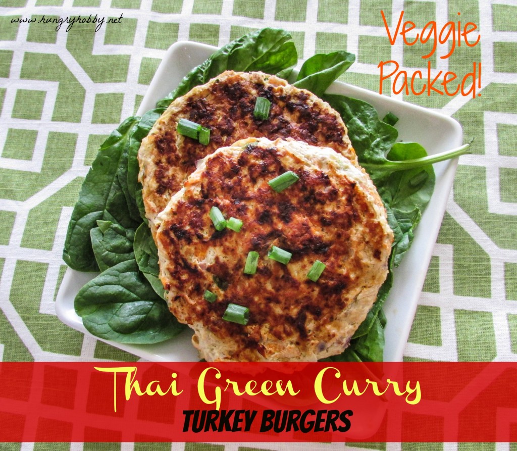 Thai Green Curry Turkey Burger- Veggie Packed!