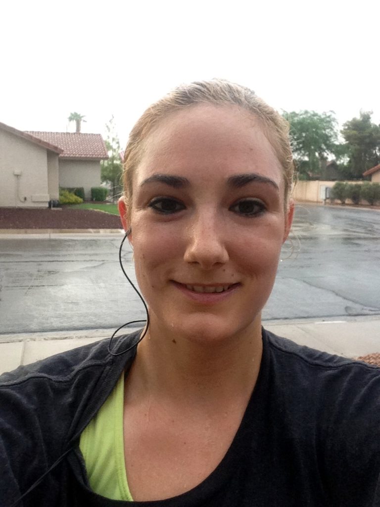 kelli in rain