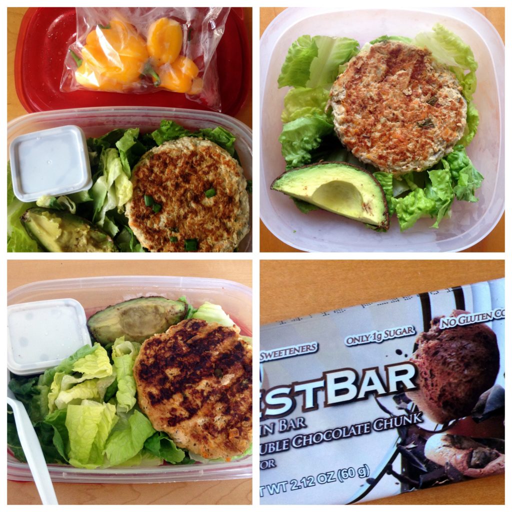 Lunch-collage-turkey-burger-thai-green-curry-quest-bar