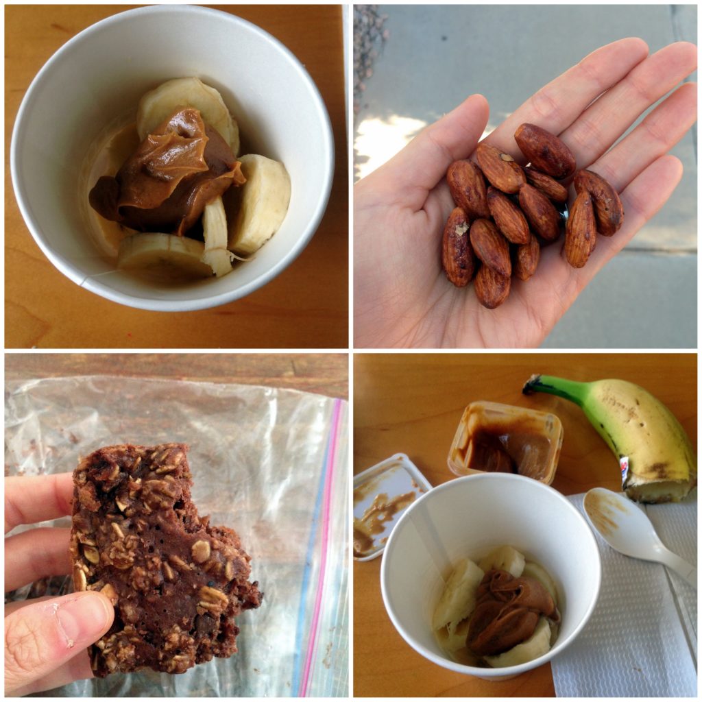 snack-collage-almonds-pb-banana-protein-bar