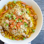 Green Curry Crockpot Chicken and Tumeric Gluten Free Rice