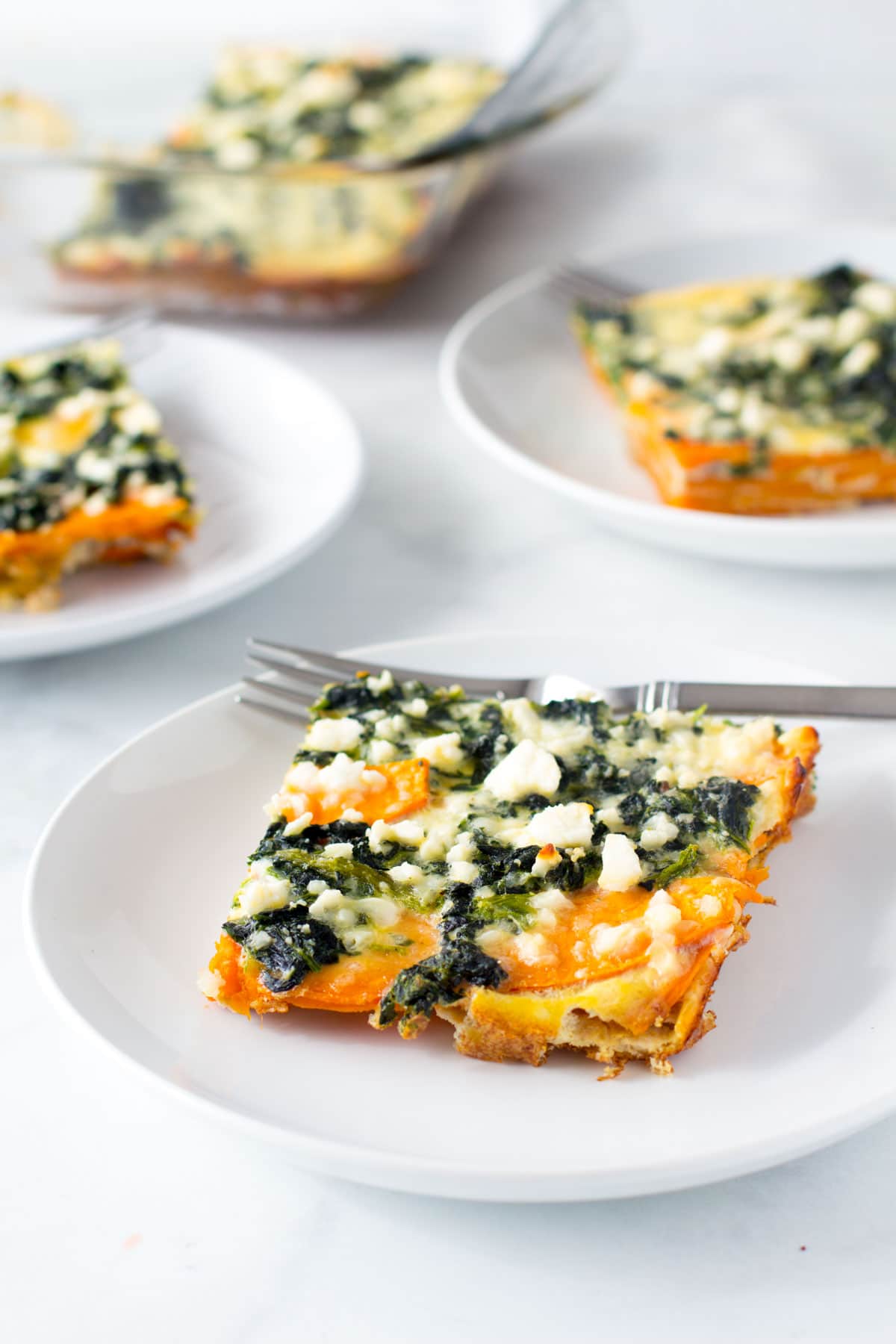 Sweet potato spinach quiche