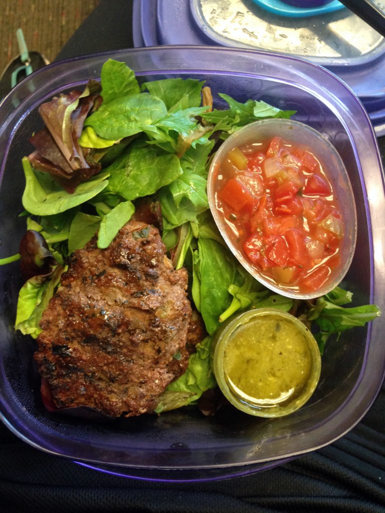 bison burger salad