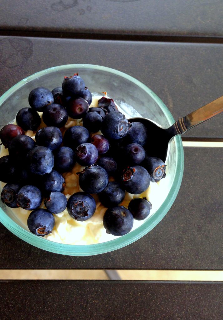 cottage cheese & blueberries