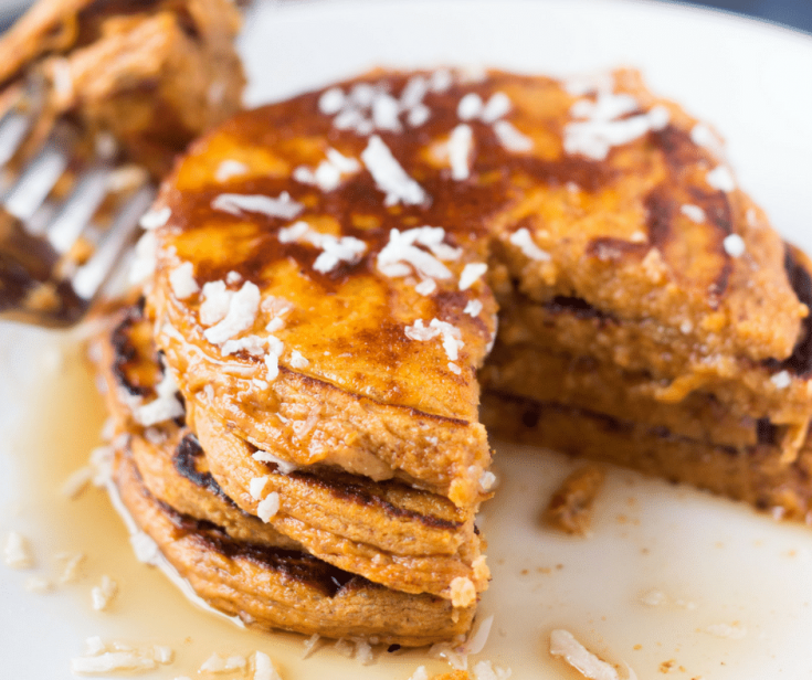 Pumpkin Coconut Flour Pancakes - Paleo, Gluten & Dairy Free