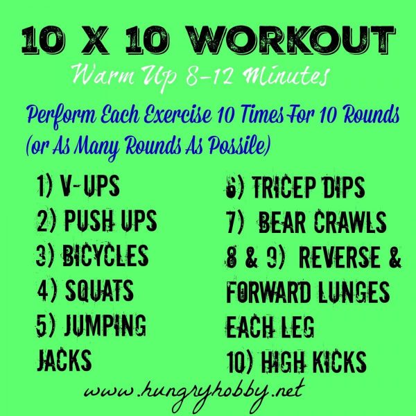 10 x 10 Workout - Hungry Hobby