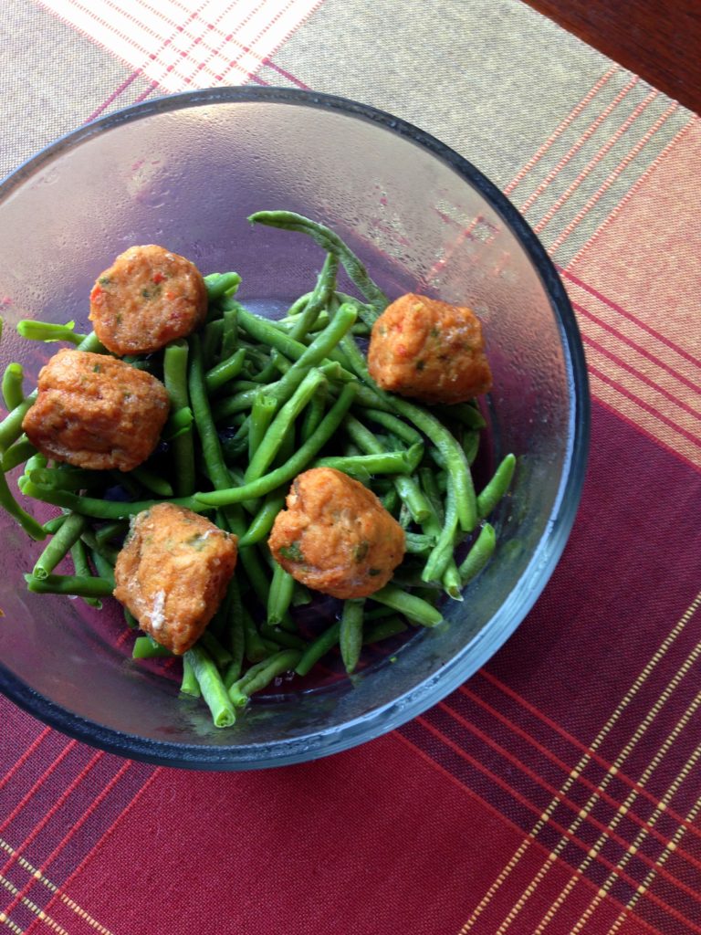 green beans and salmon