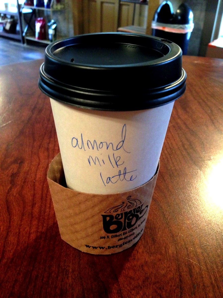 Almond milk latte