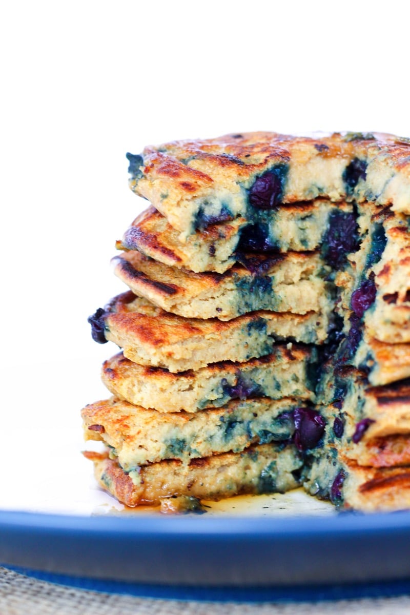 vegan blueberry protein pancakes gluten free