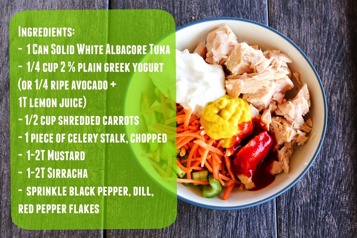 Tuna ingredients salad