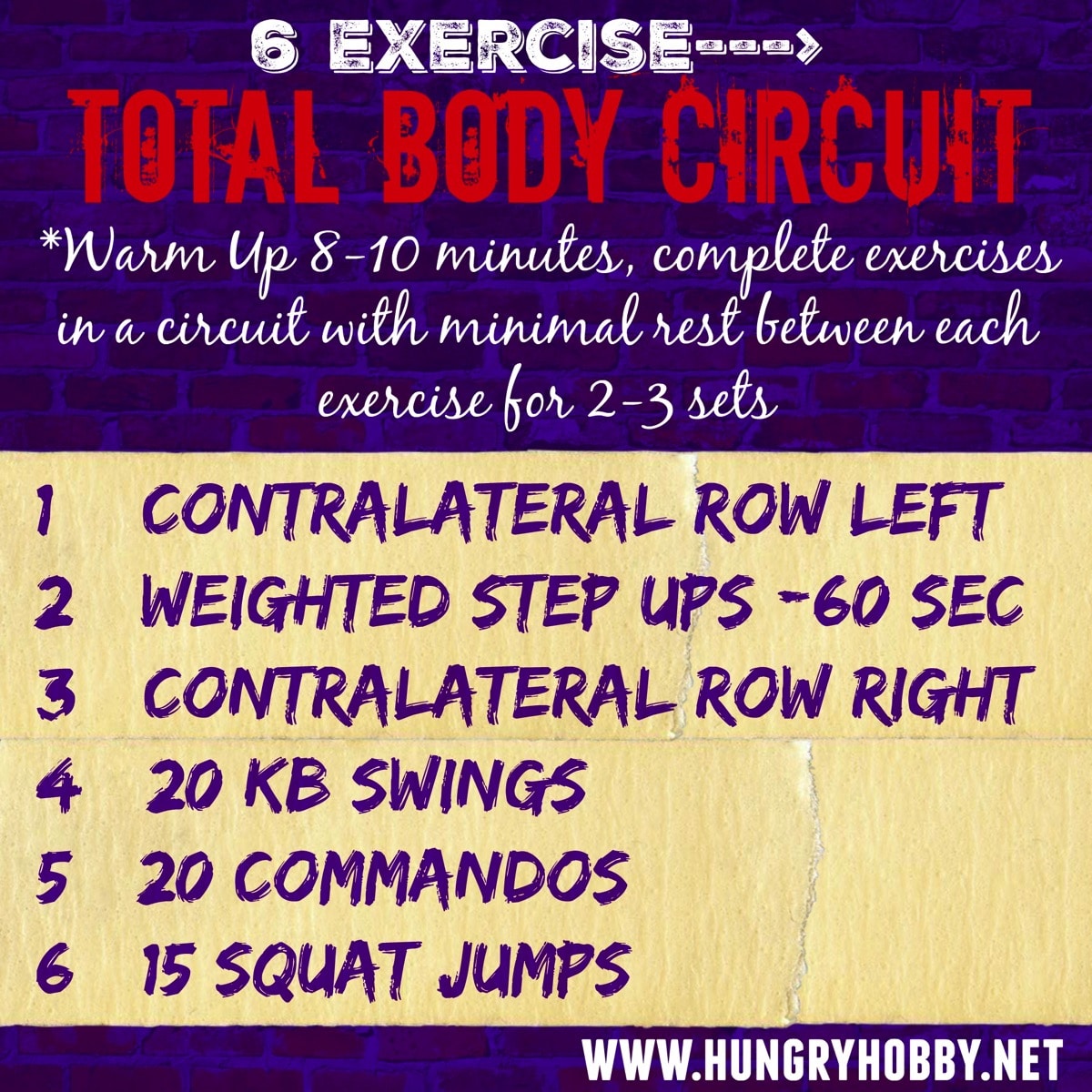 6 Exercise Total Body Circuit