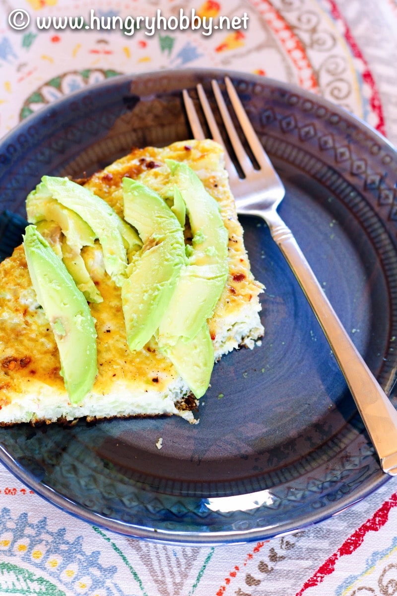 Paleo cauliflower rice slice and avo 2