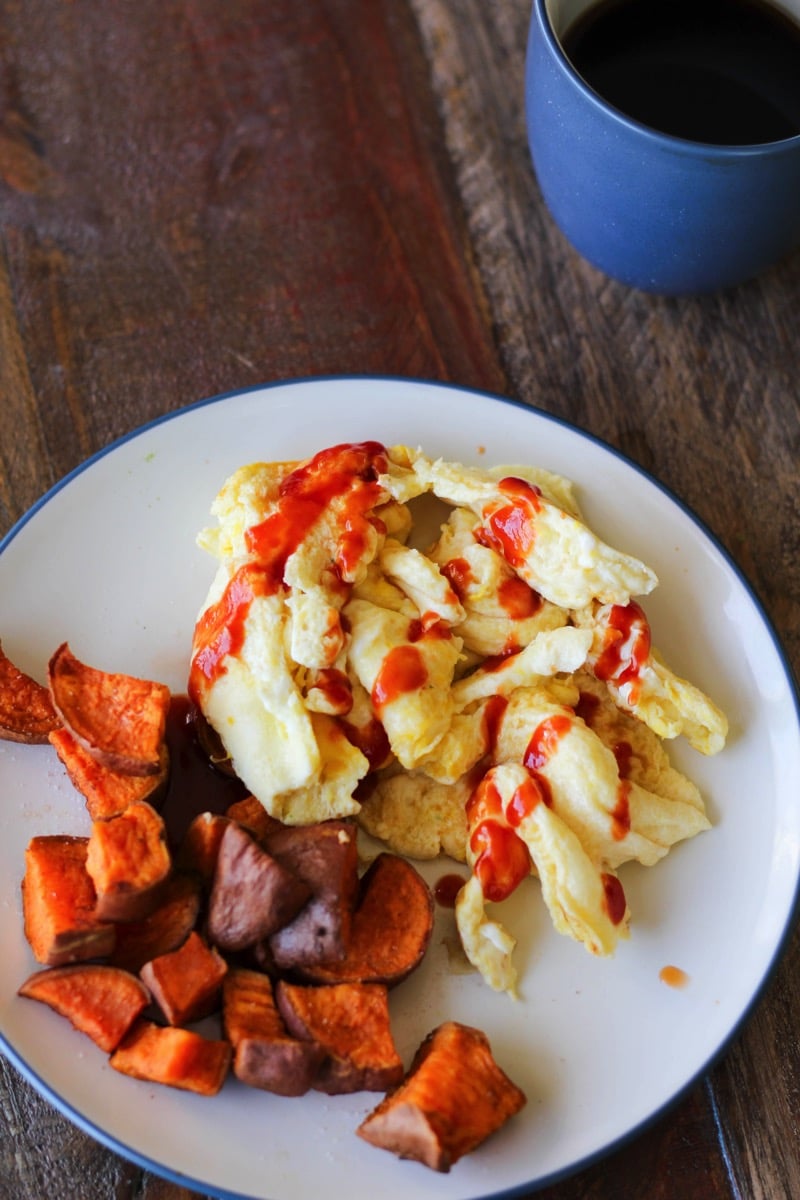 Eggs and sweet potato