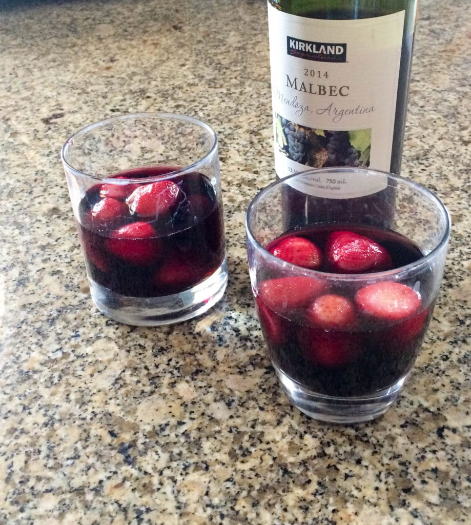 strawberrys and wine