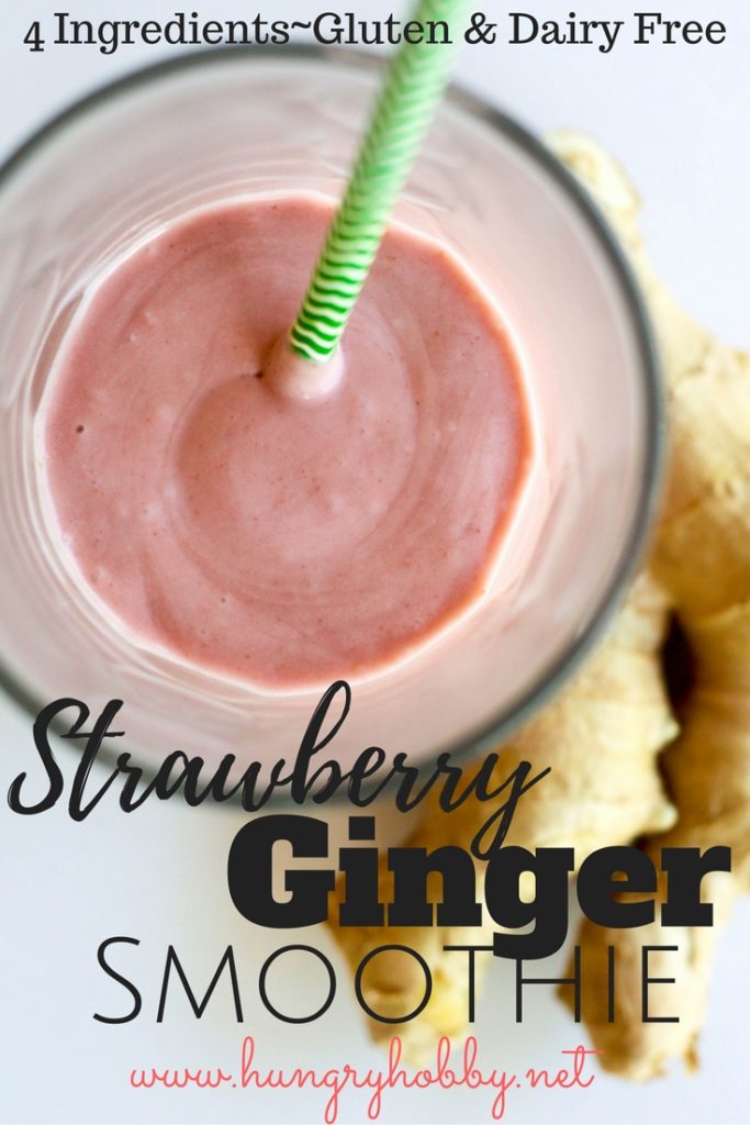 Strawberry Ginger Smoothie Gluten and Dairy Free