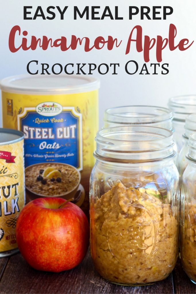 Cinnamon Apple Crockpot Oats- gluten free and vegan