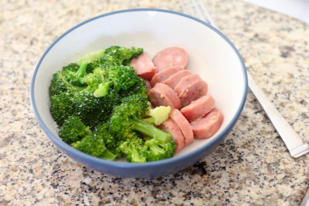 chicken sausage and broccoli