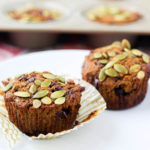Chocolate Chip Pumpkin Muffins - Gluten, Grain, and Dairy Free - recipe via hungryhobby.net
