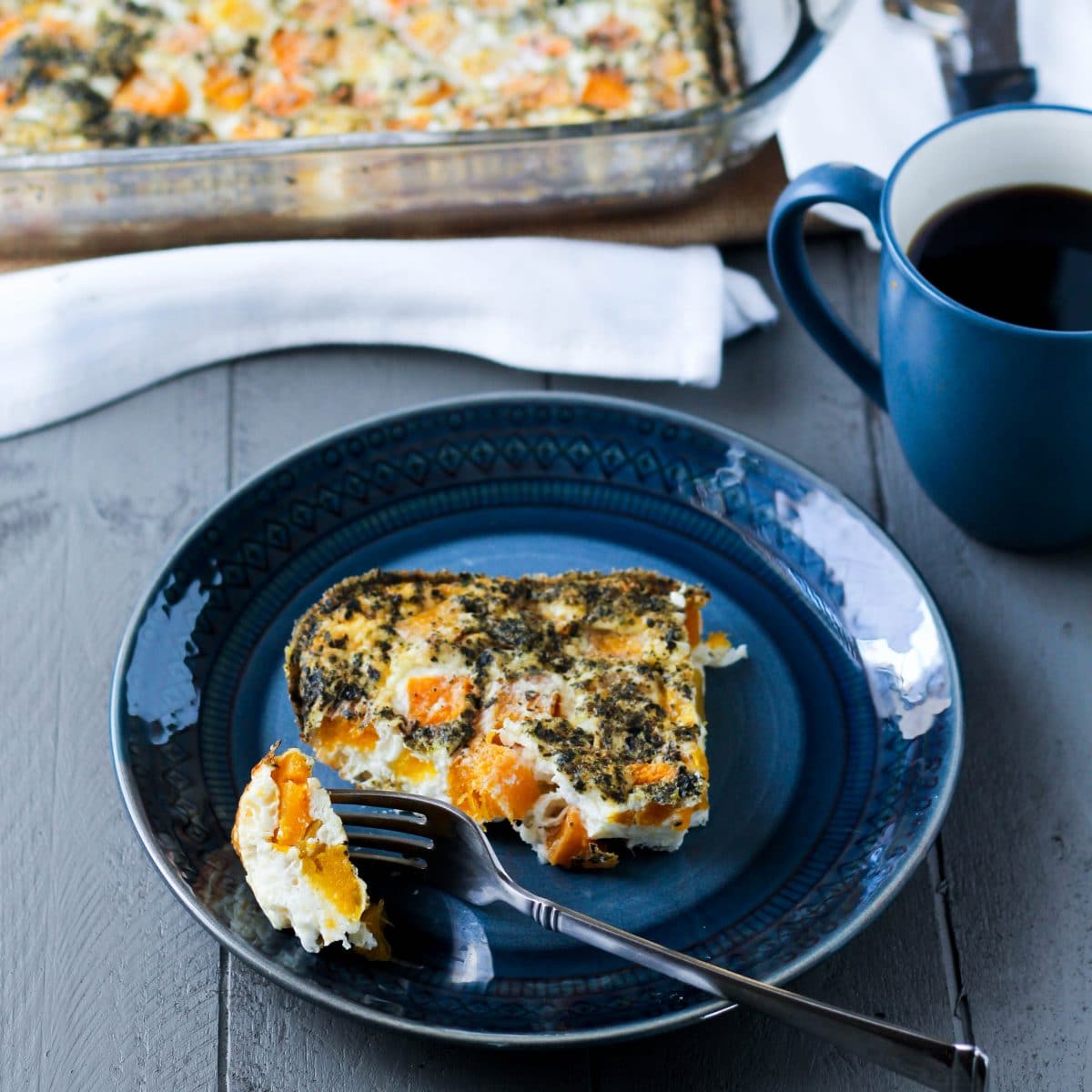 Butternut Squash Feta Quiche (Gluten Free)