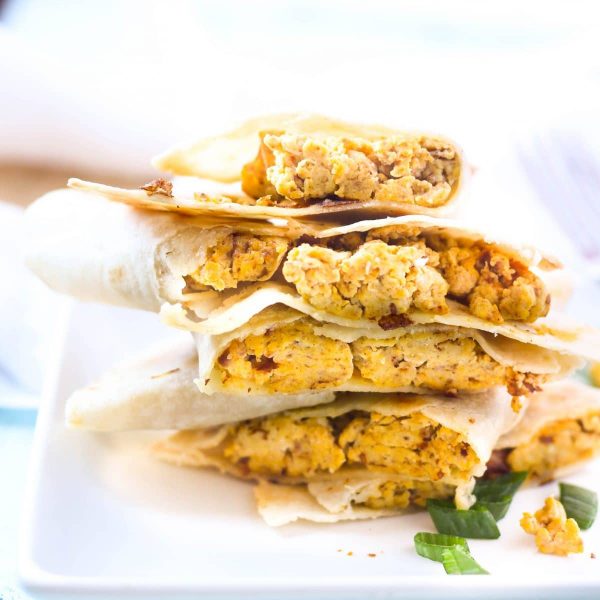 Healthy Pumpkin & Goat Cheese Savory Breakfast Quesadillas - Hungry Hobby