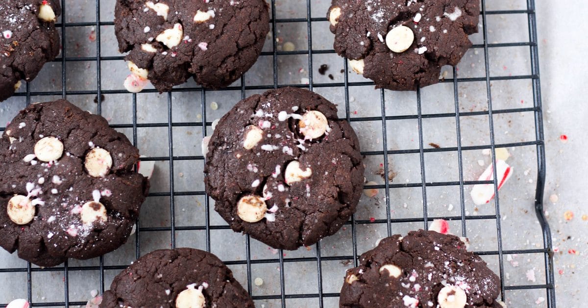 Gluten Free Flourless Chocolate Peppermint Cookies - Flippin' Delicious