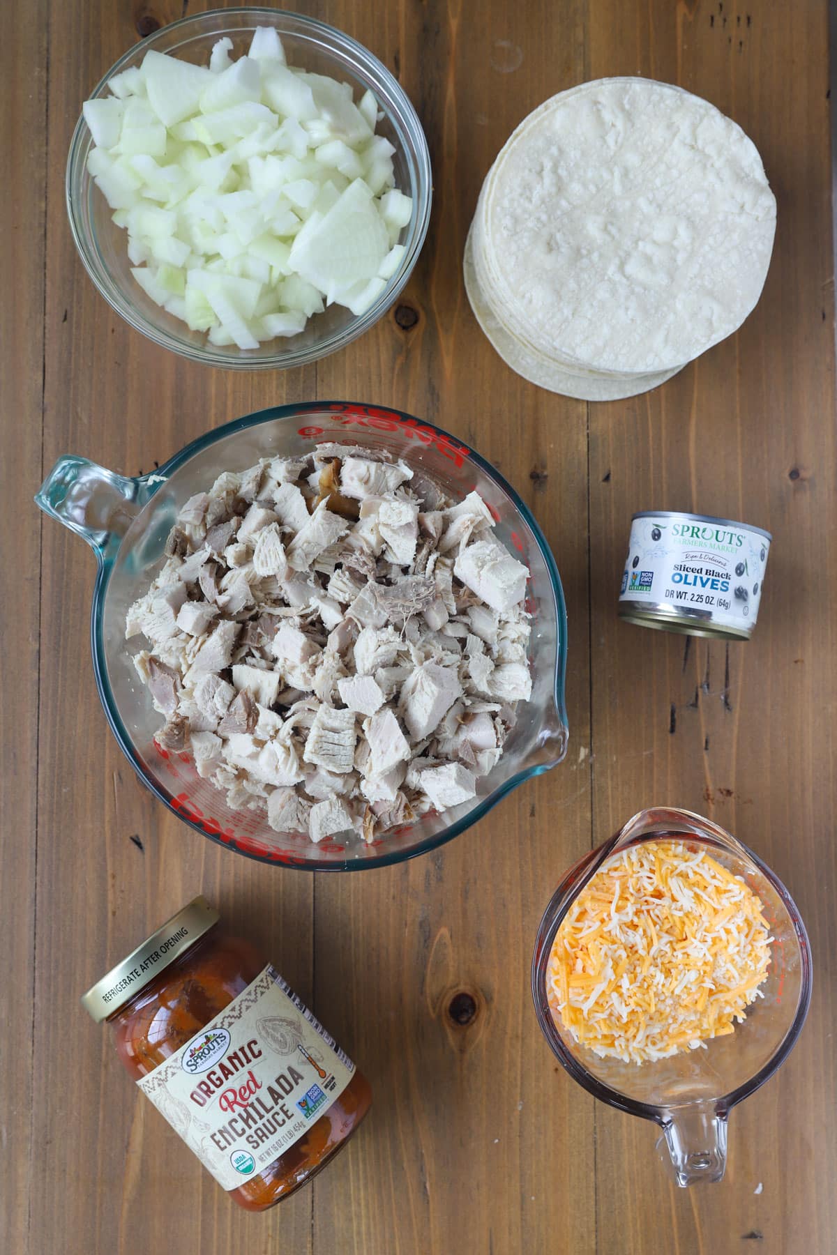 ingredients for turkey enchilada casserole