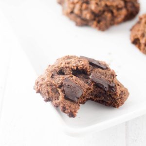 Double Chocolate Banana Paleo Cookies Gluten Free & Dairy Free Recipe via www.hungryhobby.net