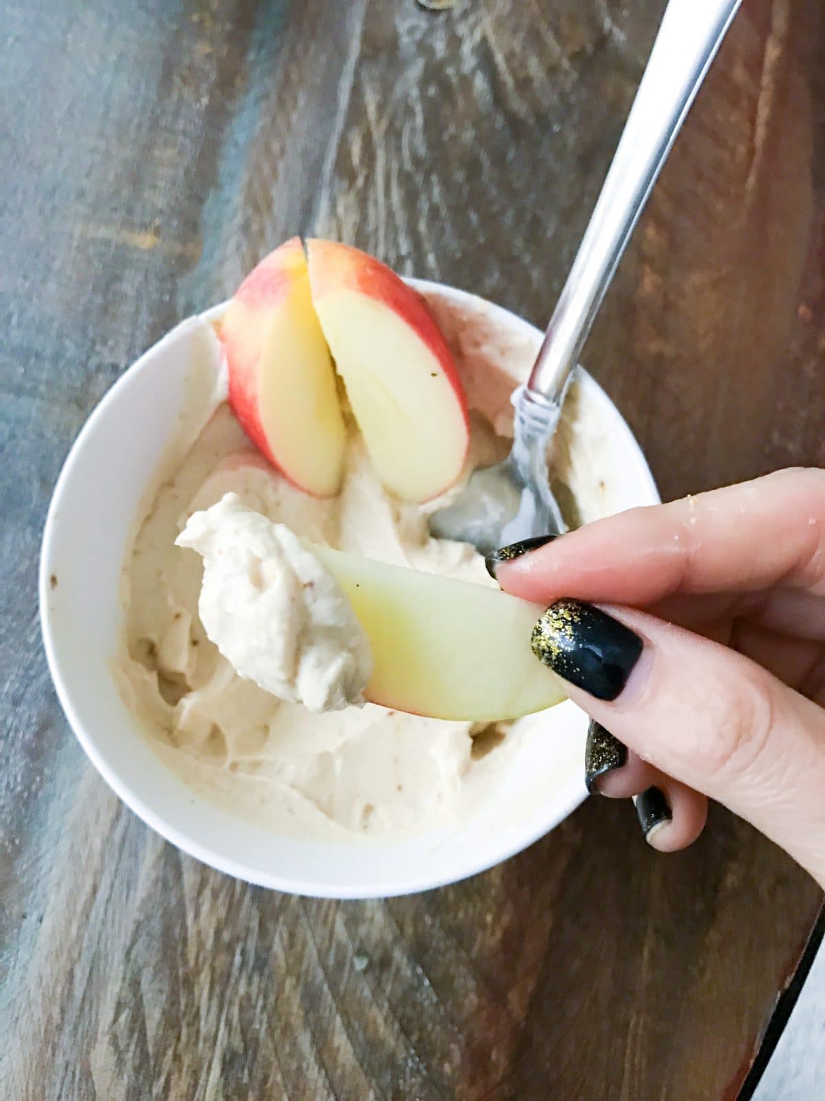 peanut butter yogurt apple dip