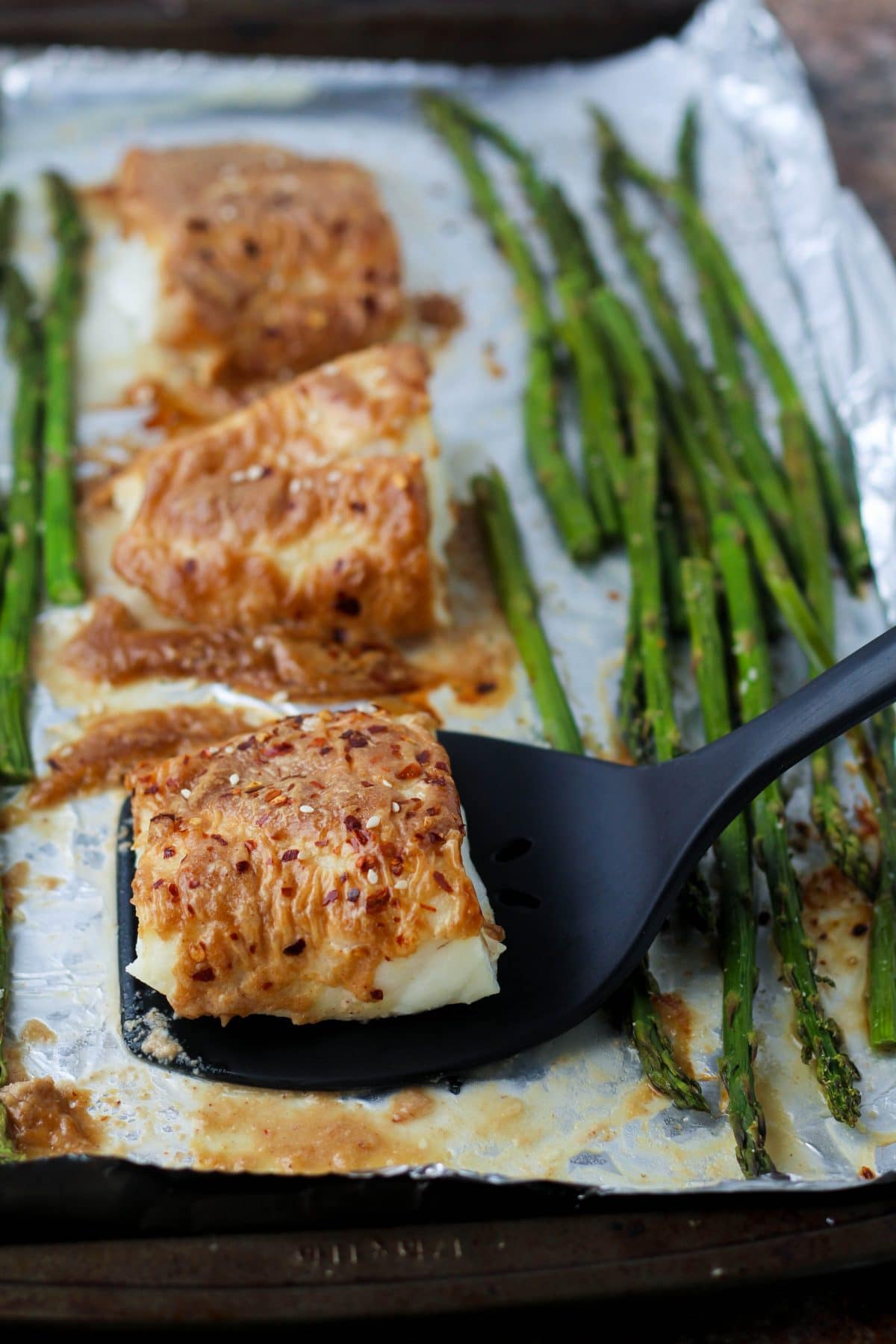 Glazed Baked Cod & Asparagus