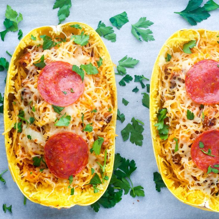 Pizza Stuffed Spaghetti Squash
