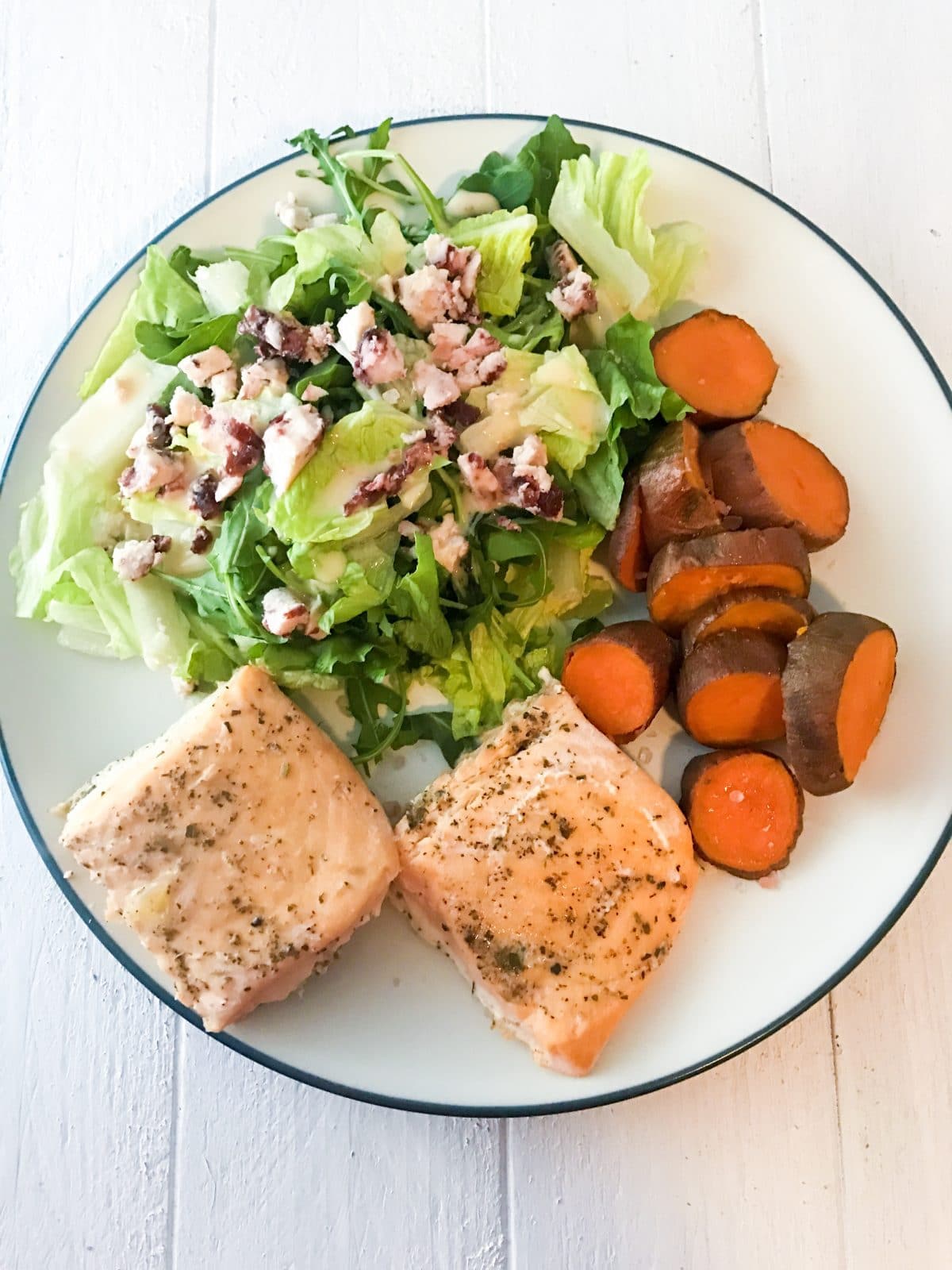 salmon, sweet potato and sa